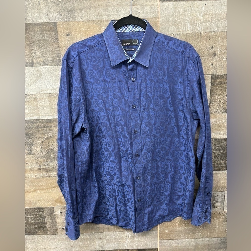 Quieti Men’s long sleeve paisley shirt M